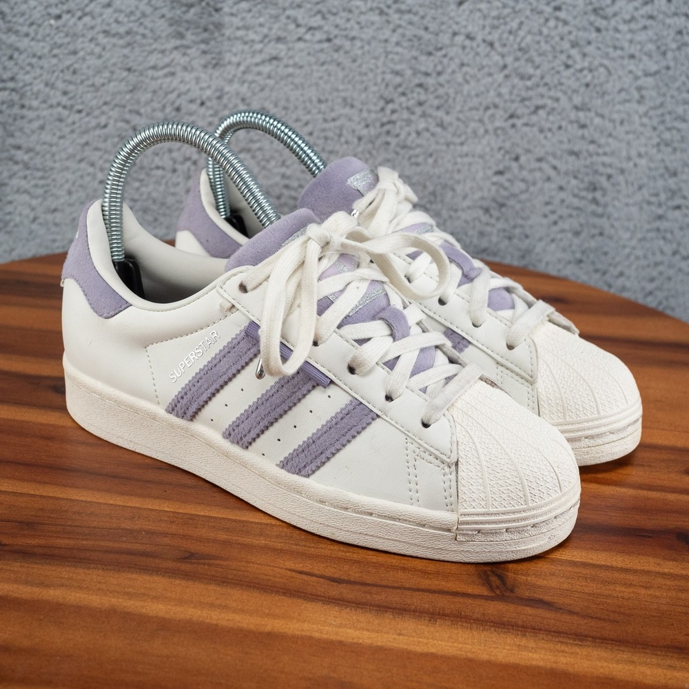 Adidas Originals Superstar Sneakers Shoes 'White Purple' Women's - GZ3389 4.5